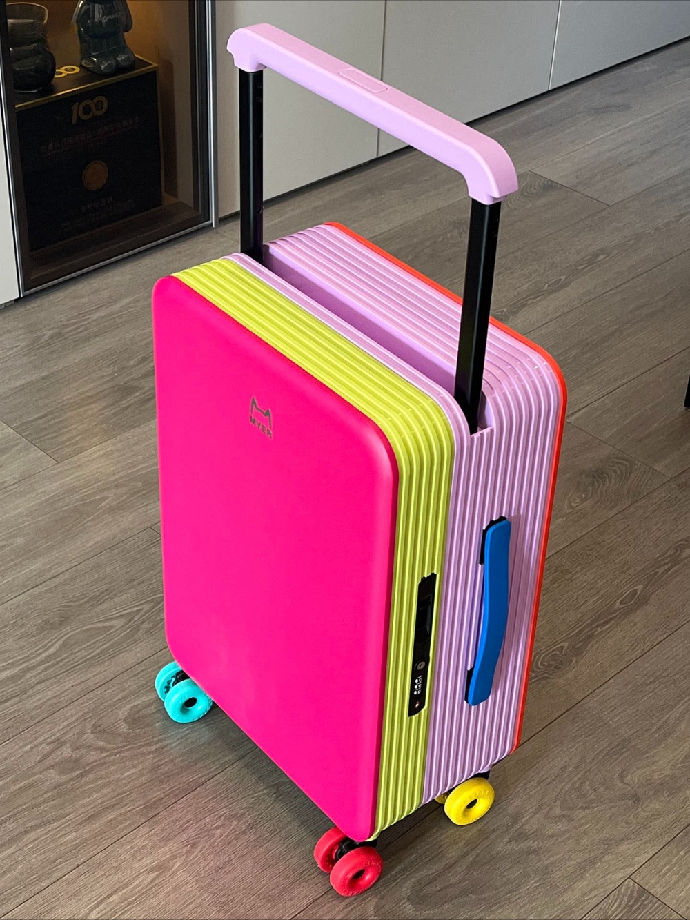 Spinner Wheel Rolling Suitcase 20 Inch - 20インチ、24インチのファッション旅行用スーツケース、PC素材のキャリーバッグ、女性用、男性用、車輪付き、手荷物用、キャスター付き。