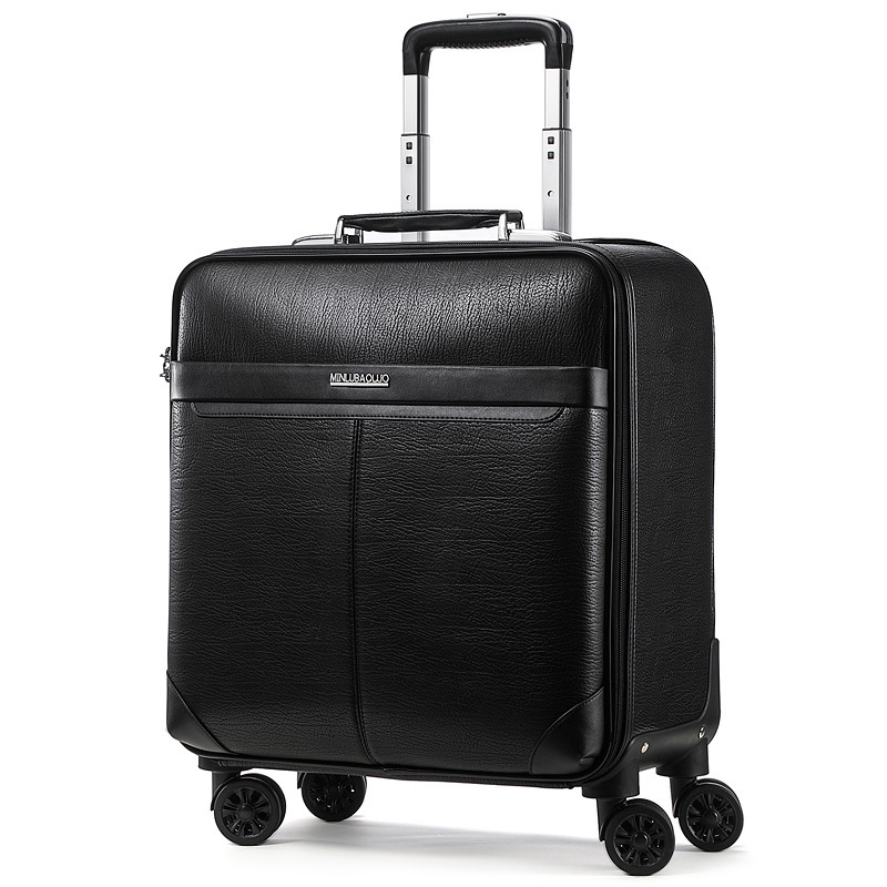 Spinner Wheel Rolling Suitcase 20 Inch - 16/18/20/24インチのビジネススーツケース。360度回転するキャスター、PUレザー製、TSAロック付き、旅行用スーツケース、機内持ち込み用。