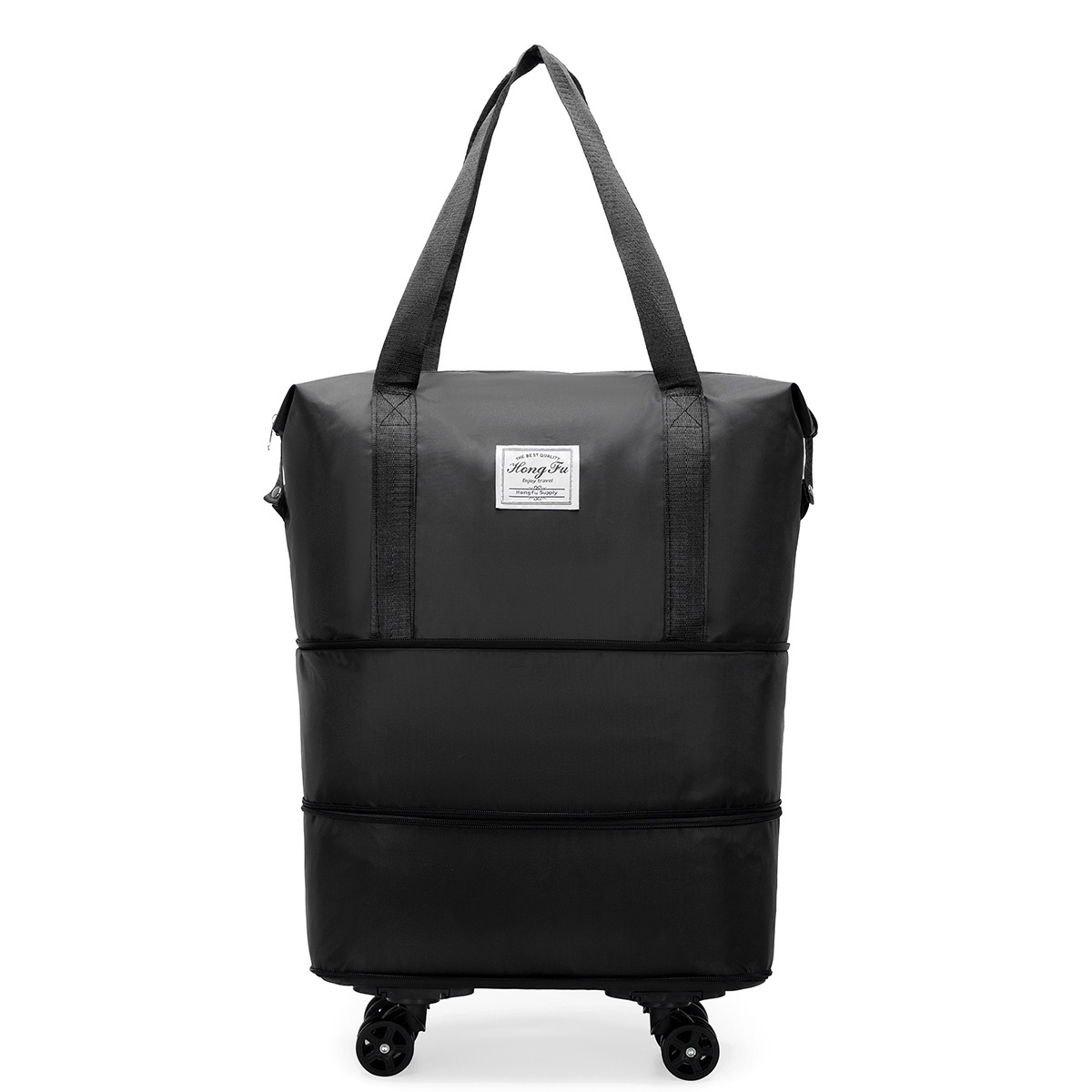 Foldable Rolling Luggage Bag - 旅行用ローリングダッフルバッグ。取り外し可能な車輪付き。拡張可能で折りたたみ可能。 旅行に便利な多機能キャリーオン