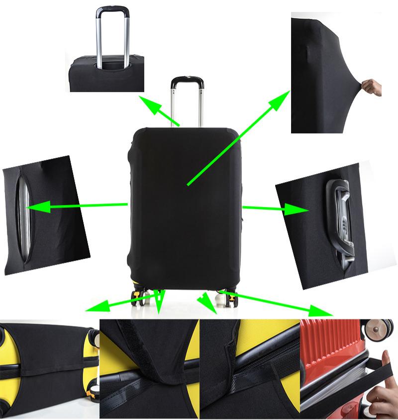 ソリッドカラーの弾性荷物保護カバー、耐摩耗性スーツケースダス - Luggage Protective Cover Transparent のレビューと価格
