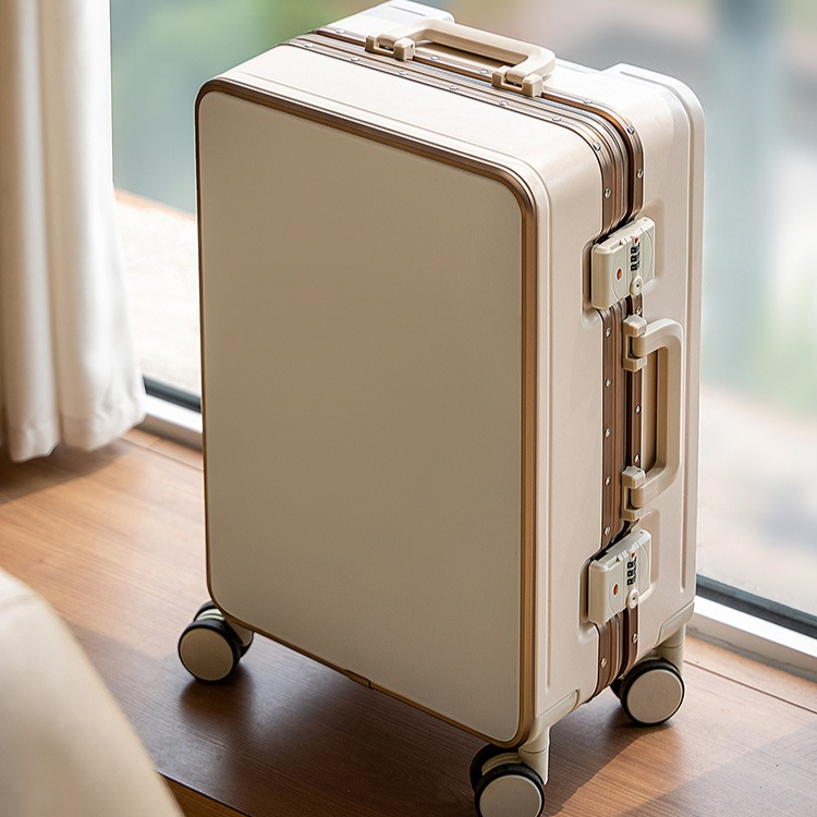 キャスター付きスーツケース、ホワイト、20インチ、アルミフレ - Spinner Wheel Rolling Suitcase 20 Inch のレビューと価格