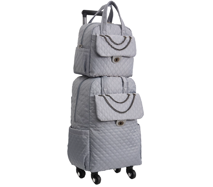 女性用キャリーオンハンドバッグローリングバッグ女性用ローリン - Foldable Rolling Luggage Bag のレビューと価格