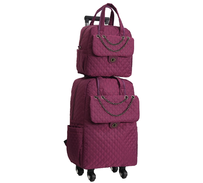 女性用キャリーオンハンドバッグローリングバッグ女性用ローリン - Foldable Rolling Luggage Bag のレビューと価格