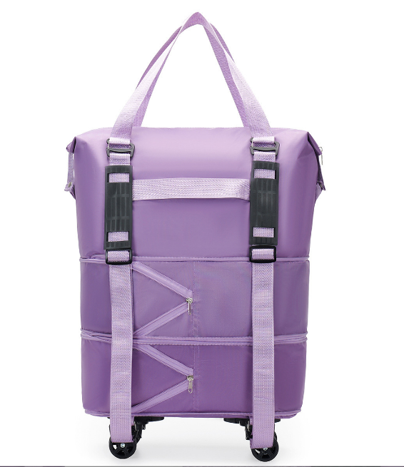 旅行用ローリングダッフルバッグ。取り外し可能な車輪付き。拡張 - Foldable Rolling Luggage Bag のレビューと価格