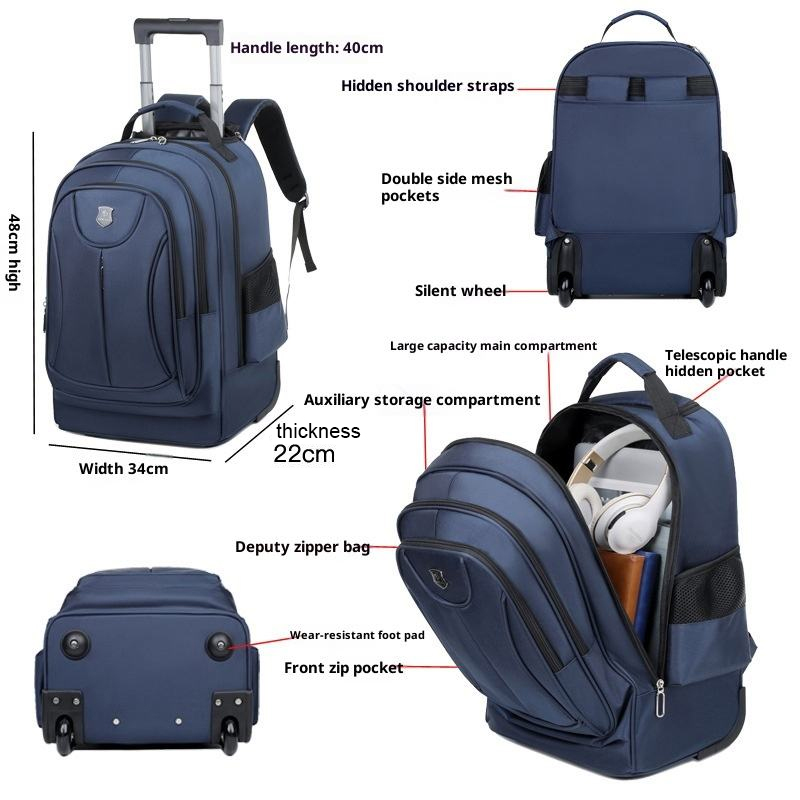 2026年型 多機能ビジネスオックスフォード防水トラベルバッ - Foldable Rolling Luggage Bag のレビューと価格