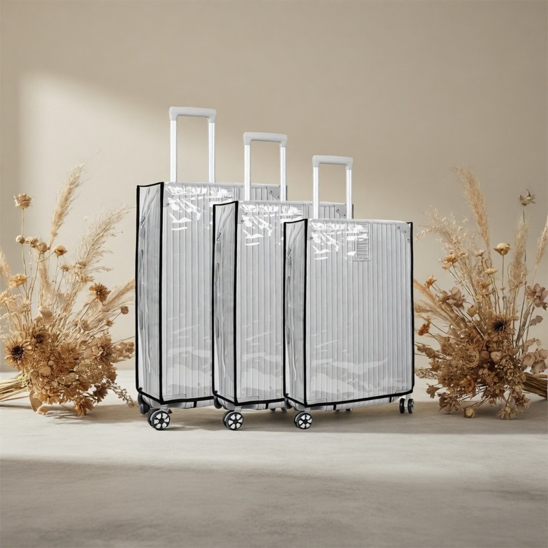 3 個の伸縮性のある透明 PVC 荷物保護カバーユニバーサル - Luggage Protective Cover Transparent のレビューと価格