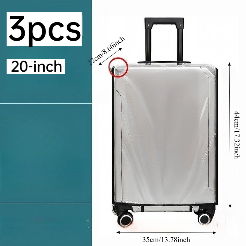 3 個の伸縮性のある透明 PVC 荷物保護カバーユニバーサル - Luggage Protective Cover Transparent のレビューと価格