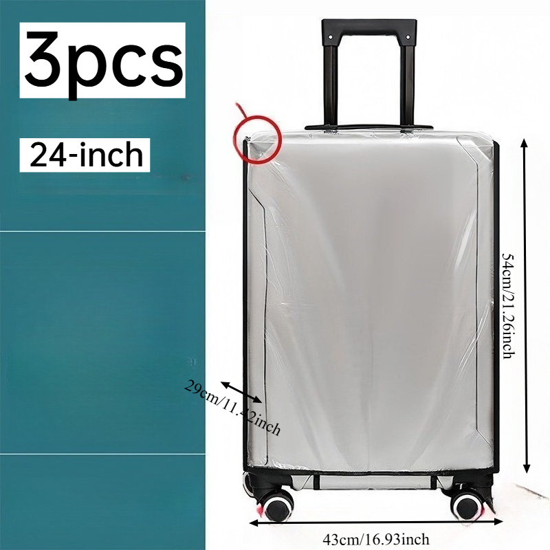 3 個の伸縮性のある透明 PVC 荷物保護カバーユニバーサル - Luggage Protective Cover Transparent のレビューと価格