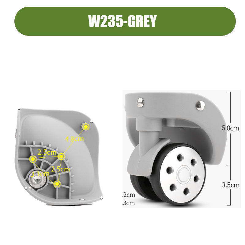 W235 荷物用交換用ホイール – 超静音スイベルホイール  - Silent Replacement Luggage Wheels のレビューと価格