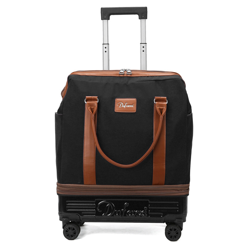伸縮ハンドル付きホイール付きダッフルバッグ 折りたたみ式 軽 - Foldable Rolling Luggage Bag のレビューと価格