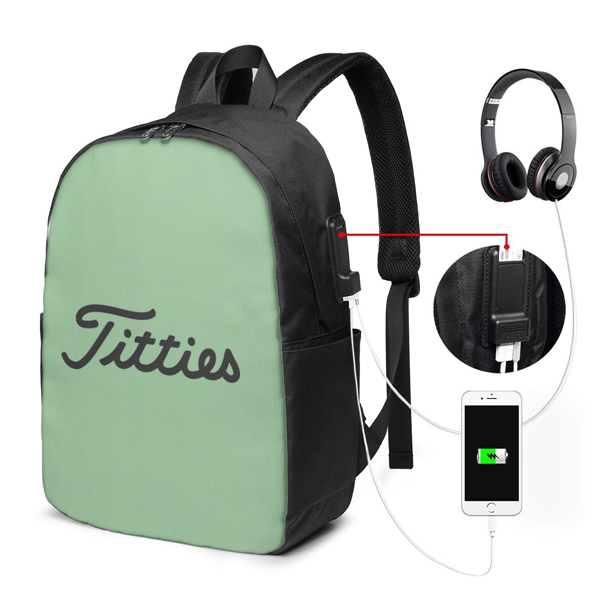 Titties ゴルフボールバックパック旅行ノートブックバッ - Backpacks のレビューと価格