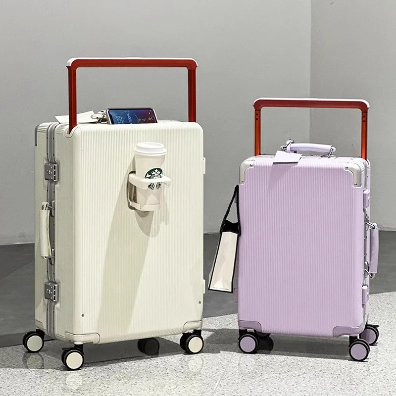 高級感のあるデザインのPC製アルミニウムフレーム、幅広の取っ - Aluminum Frame Carry On Luggage のレビューと価格