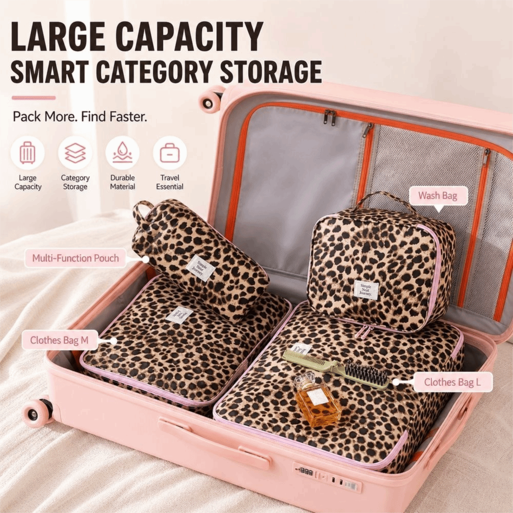 新登場！防水加工のレオパード柄メイクアップバッグ。大容量で、 - Cosmetic Bags のレビューと価格