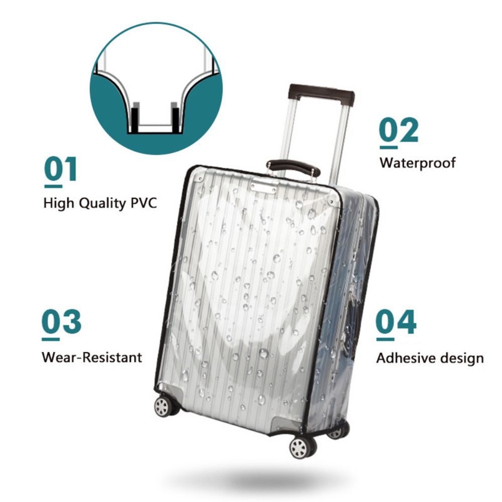 16～28インチの旅行用スーツケースカバー。透明PVC素材で - Waterproof Suitcase Cover Protector のレビューと価格
