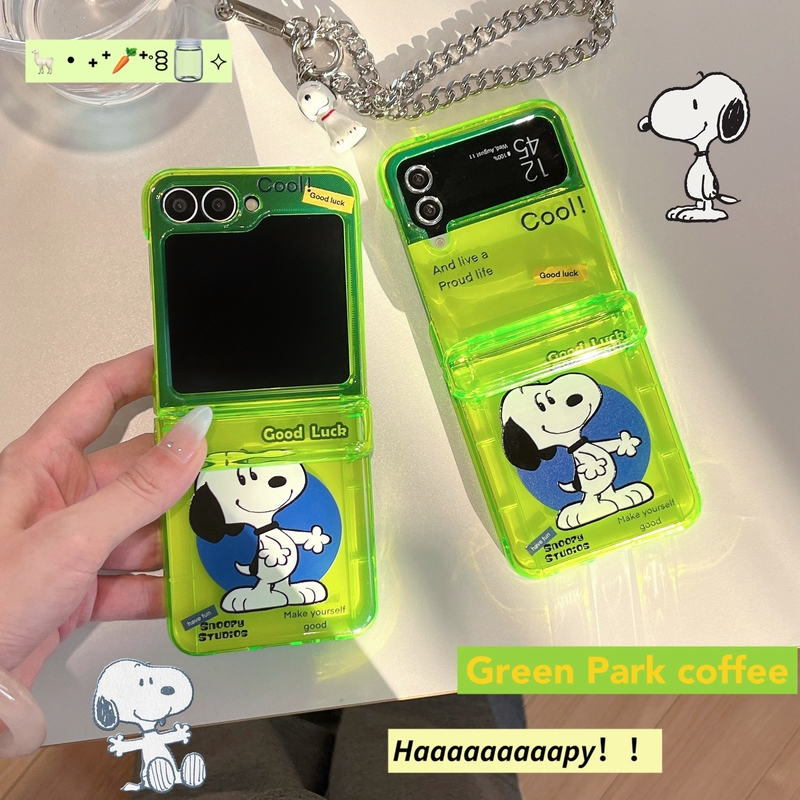 かわいい漫画ピーナッツスヌーピー蛍光グリーンカードウォレット - Wallets のレビューと価格