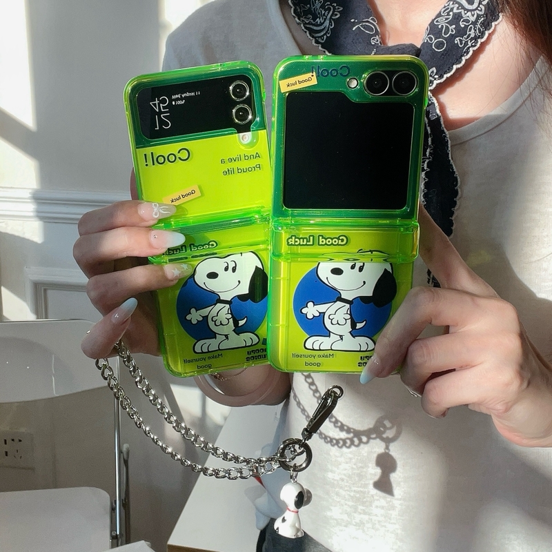 かわいい漫画ピーナッツスヌーピー蛍光グリーンカードウォレット - Wallets のレビューと価格