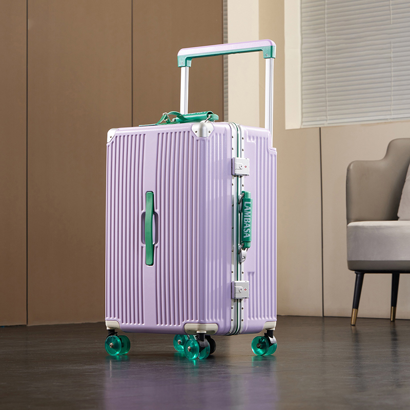 幅広ハンドル付き、キャスター付きスーツケース、アルミニウムフ - Aluminum Frame Carry On Luggage のレビューと価格
